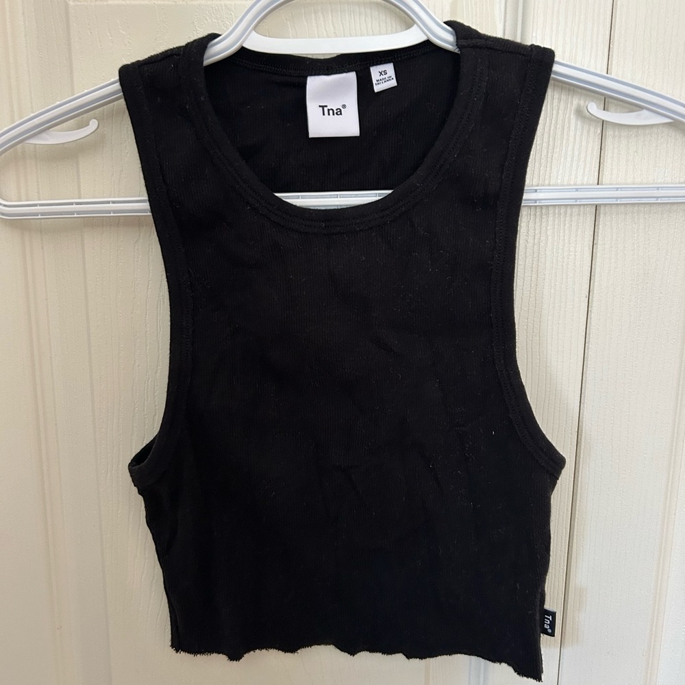 TNA Black Crop Top